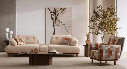 Product img 2, Lois Ahşap Ayaklı Yataklı Koltuk Takımı